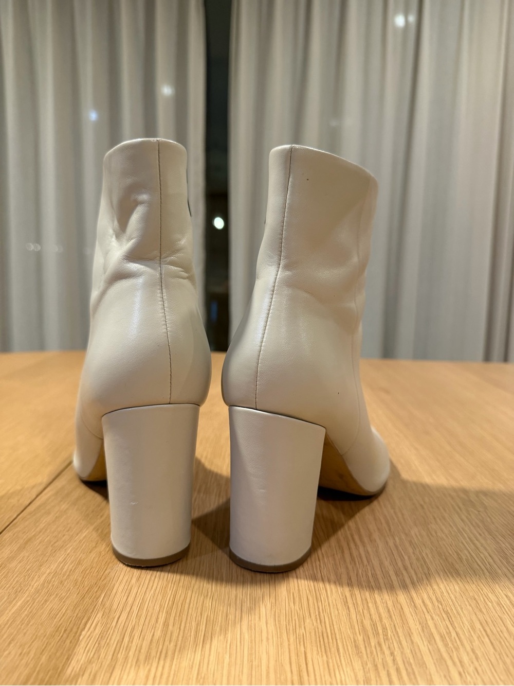 Marc Fisher Off White Heeled Booties
